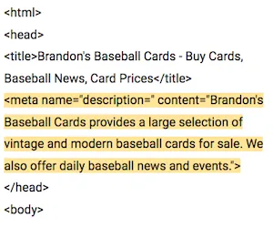 Meta Description Example